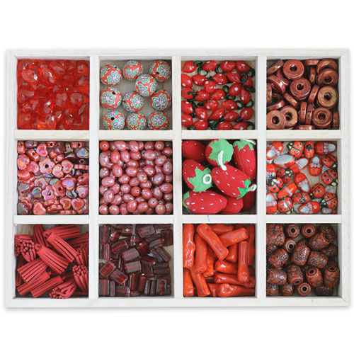 Perlo Mondo - Casier de perles rouge