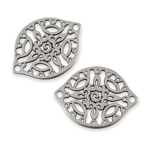 Perlo Mondo - Accessoires 2 trous argenté vieilli