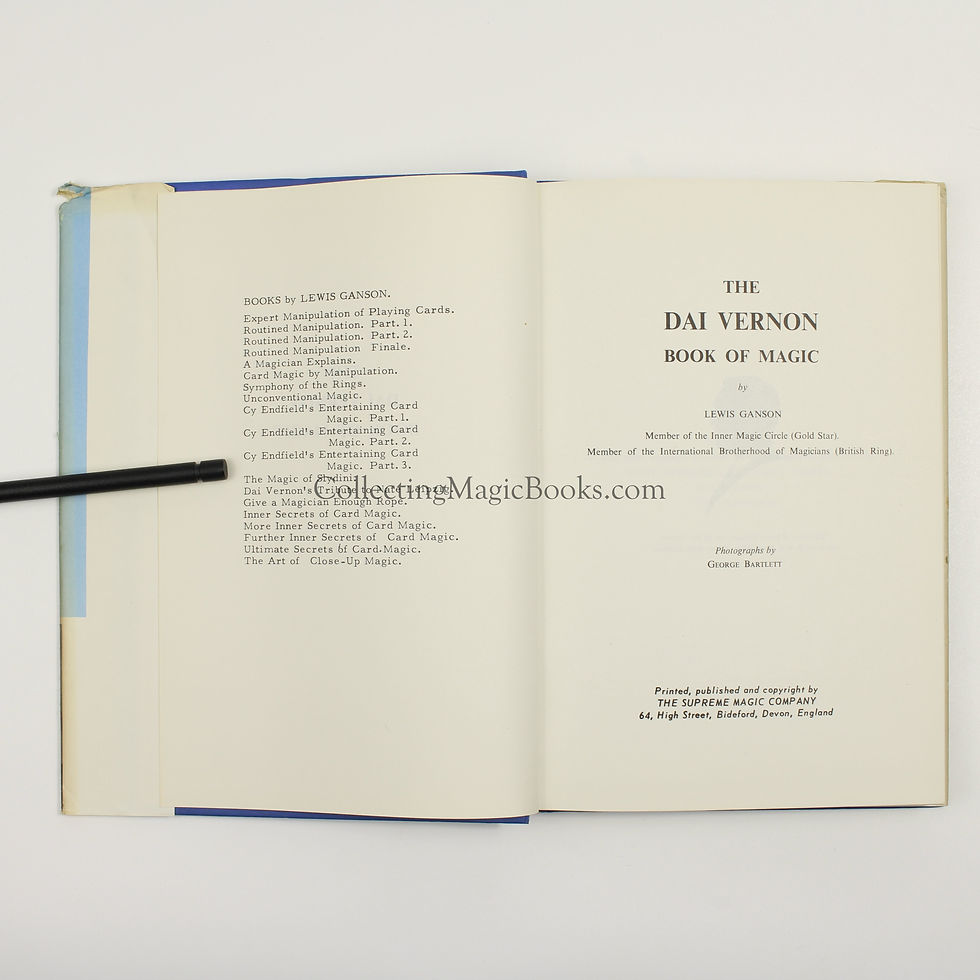 Thumbnail: The Dai Vernon Book of Magic - Lewis Ganson
