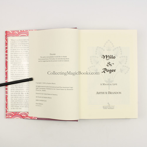Milo and Roger, A Magical Life - Arthur Brandon | CollectingMagicBooks