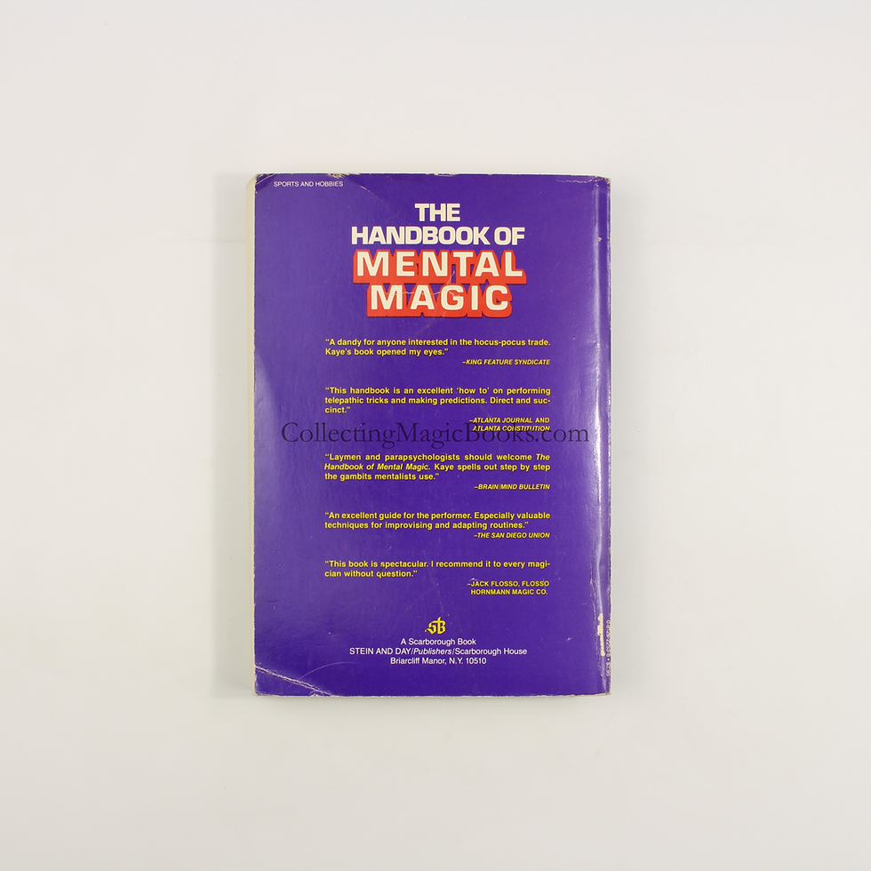 Thumbnail: The Handbook of Mental Magic - Marvin Kaye