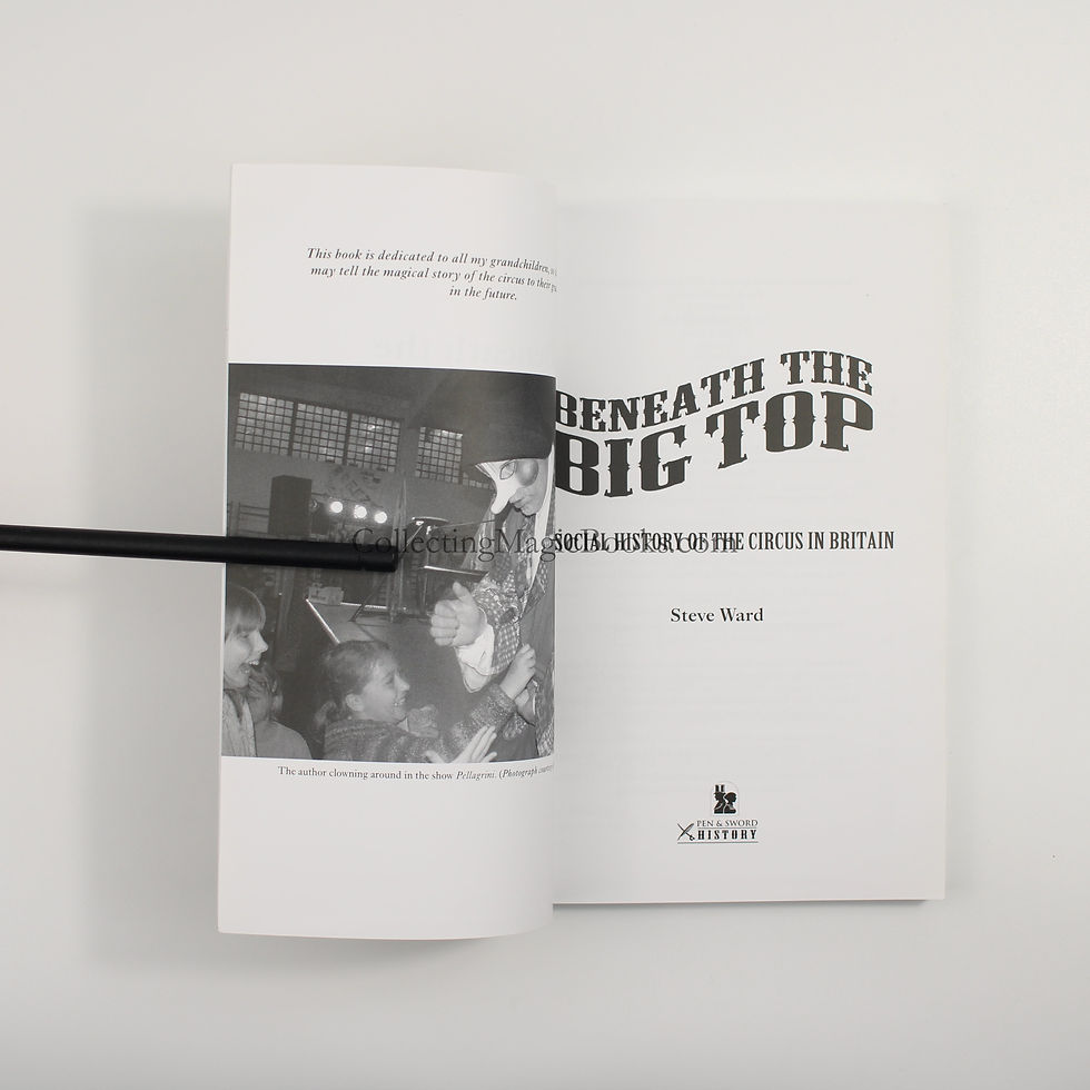 Thumbnail: Beneath the Big Top, A Social History of Circus in Britain - Steve Ward