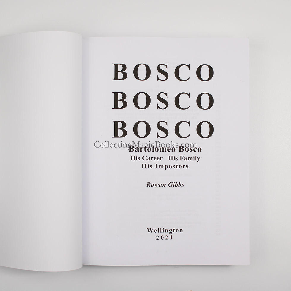 Thumbnail: Bosco Bosco Bosco, Bartolomeo Bosco: His Career, Family & Imposters- Rowan Gibbs
