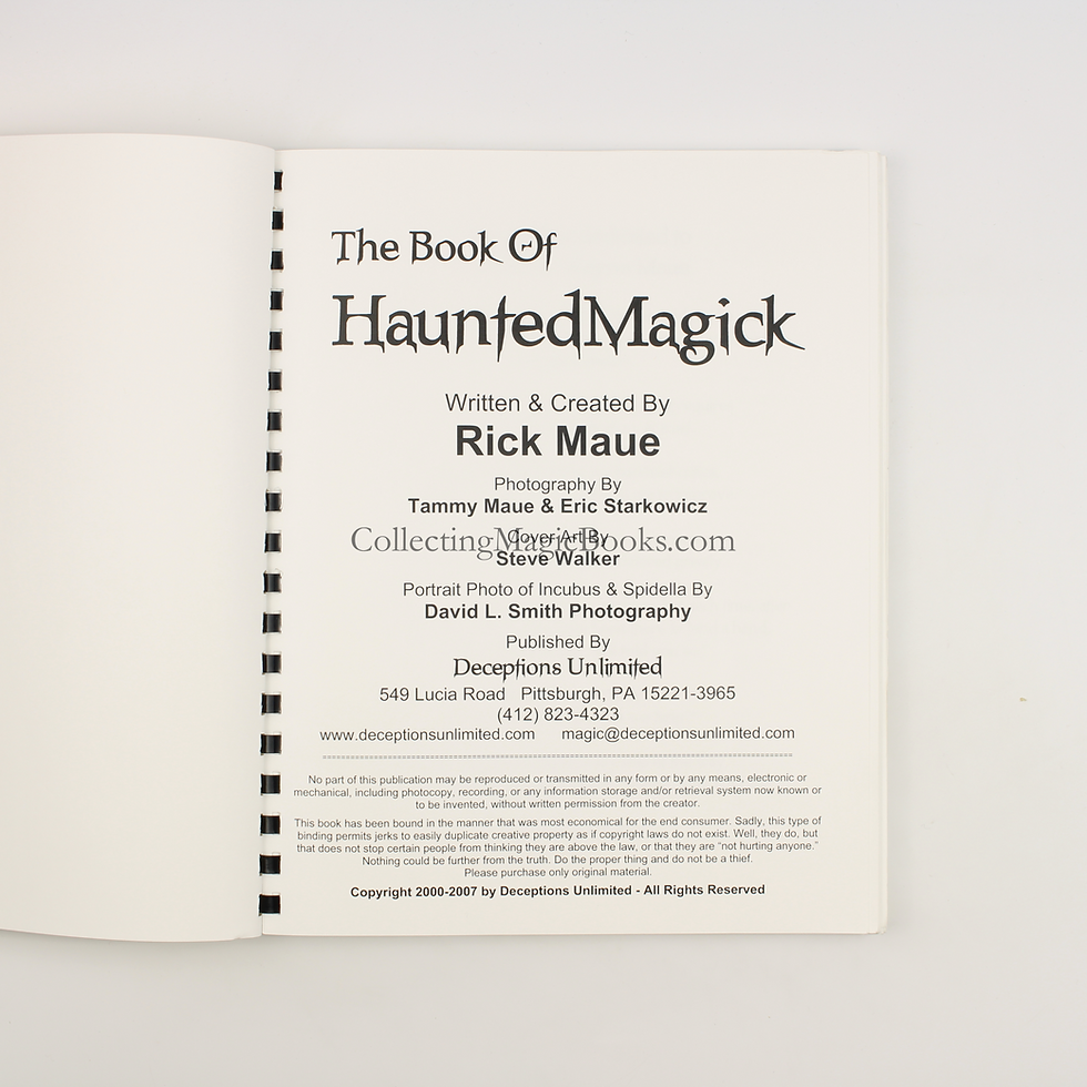 Thumbnail: The Book of Haunted Magic - Rick Maue