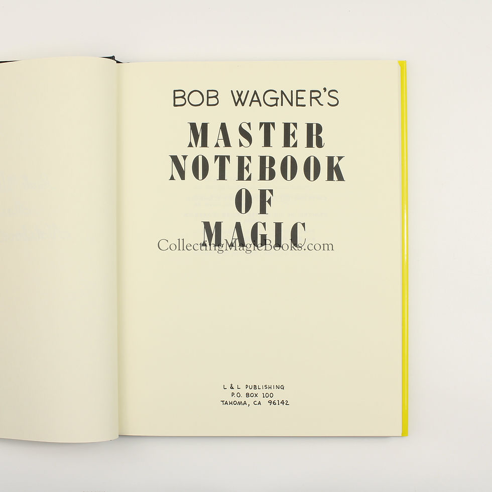 Thumbnail: Bob Wagner's Master Notebook of Magic - Robert Wagner