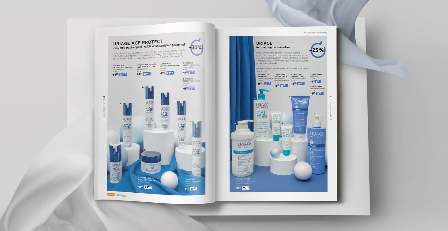 Uriage skin care products magazine advertisement  