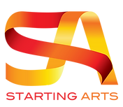 Starting Arts logo featuring the letters SA in red and orange colors.