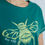 Thumbnail: Weird Fish - Fern Bee Organic Cotton Front Print Graphic T-Shirt in Forest Green
