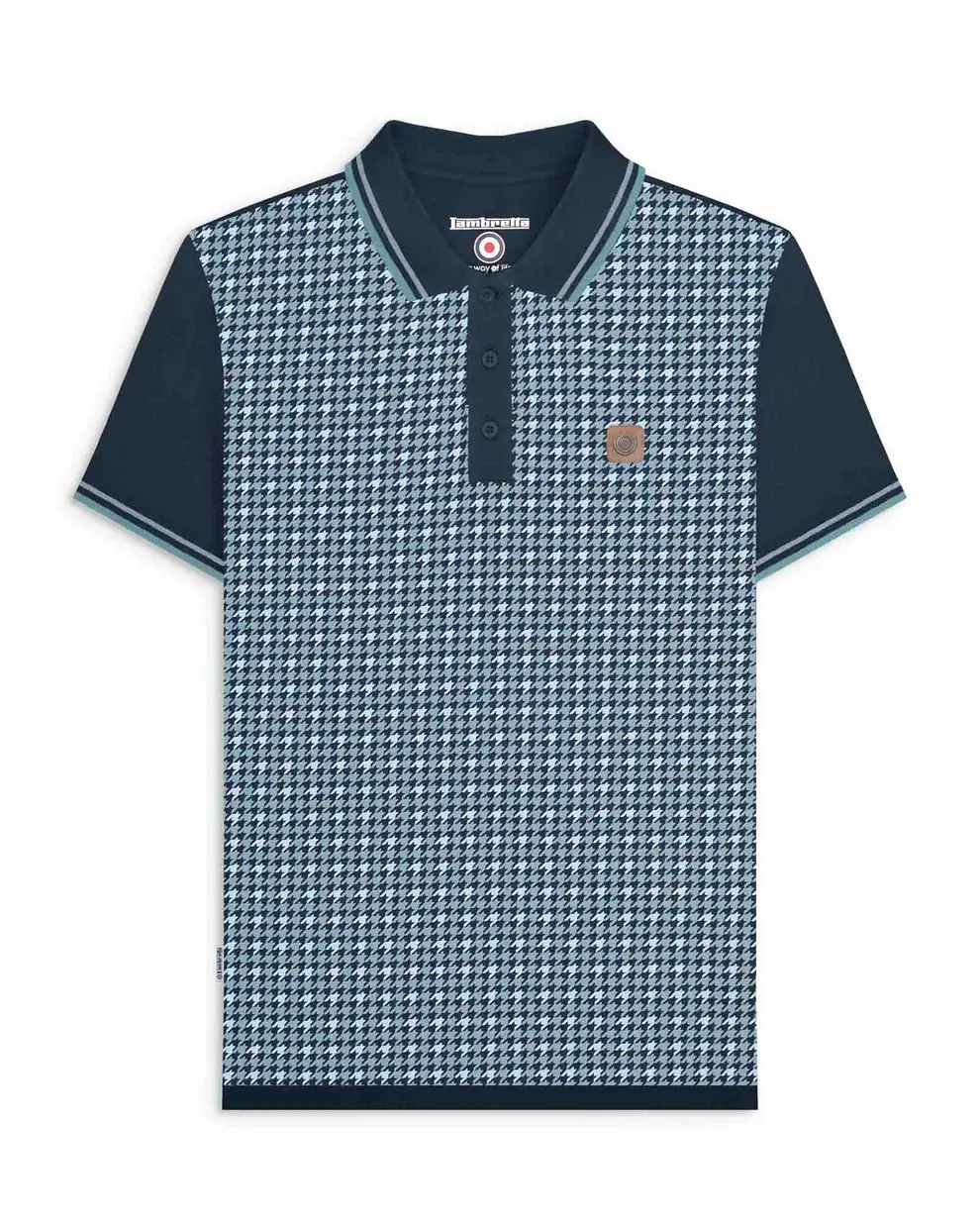 Lambretta Clothing - Houndstooth Polo in Navy (SS4026)