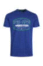 Thumbnail: Weird Fish - Pacific Eco Front Print Graphic T-Shirt in Cobalt Blue