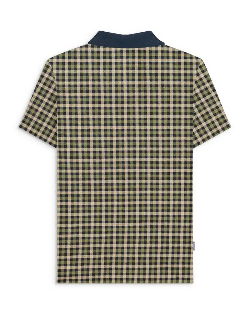 Thumbnail: Lambretta Clothing - Check Polo in Navy (SS5015)