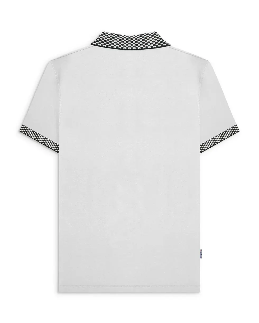 Thumbnail: Lambretta Clothing - Two Tone Polo in White - SS1029