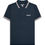 Thumbnail: Lambretta Menswear - Triple Tipped Polo in Navy (White/Tobacco/Dusky Blue) SS165