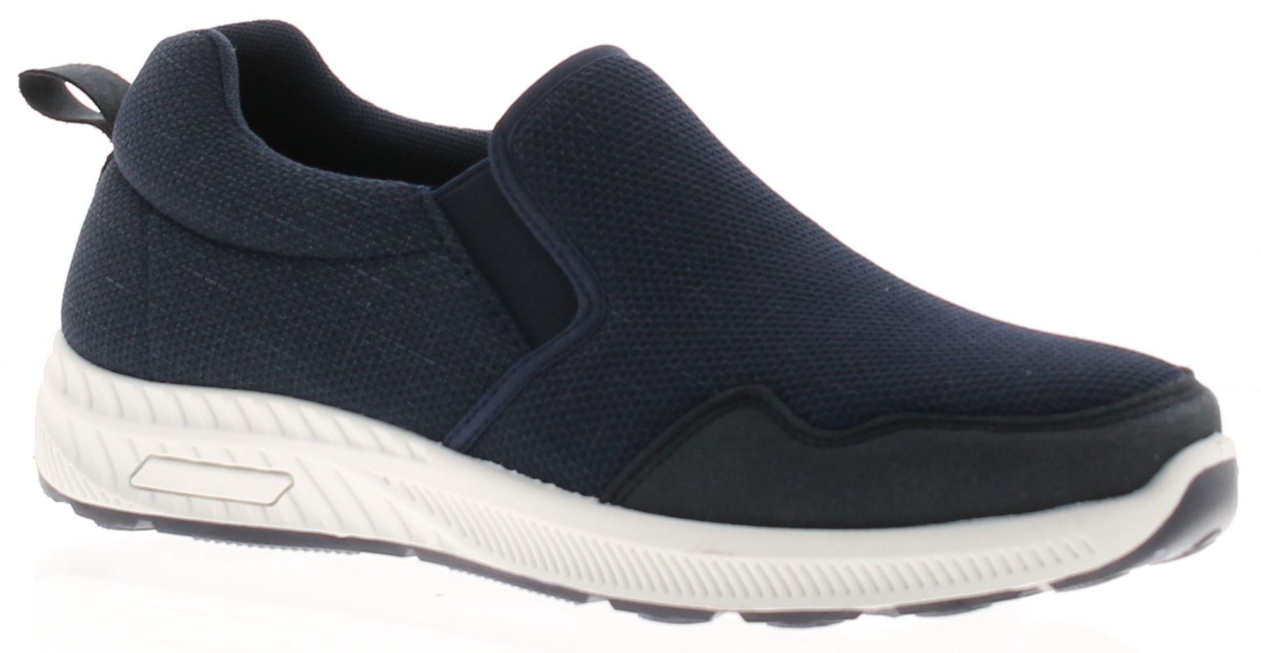 Mens Slip On Pump Shoe in Navy - Craig by Dr Keller