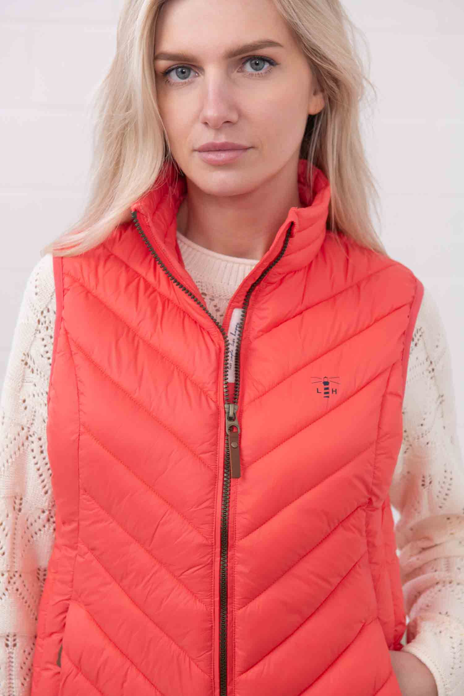 Laurel Gilet in Sugar Coral by Lighthouse Clothing