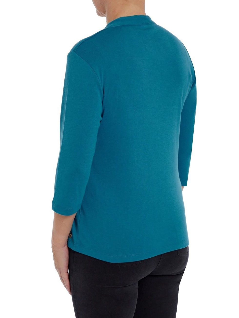 Thumbnail: PennyPlain Wedgewood Blue High Back V-neck Top PP-108