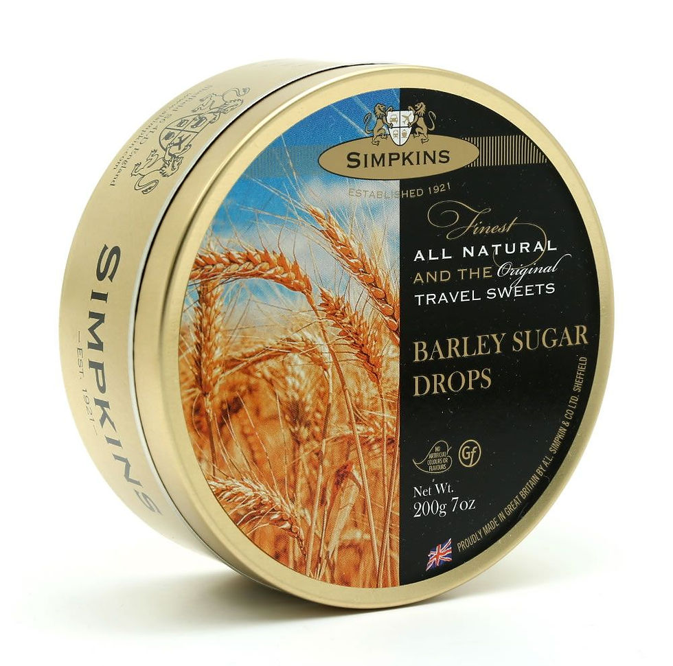 Simpkins Barley Sugar Travel Sweet Tins 200g