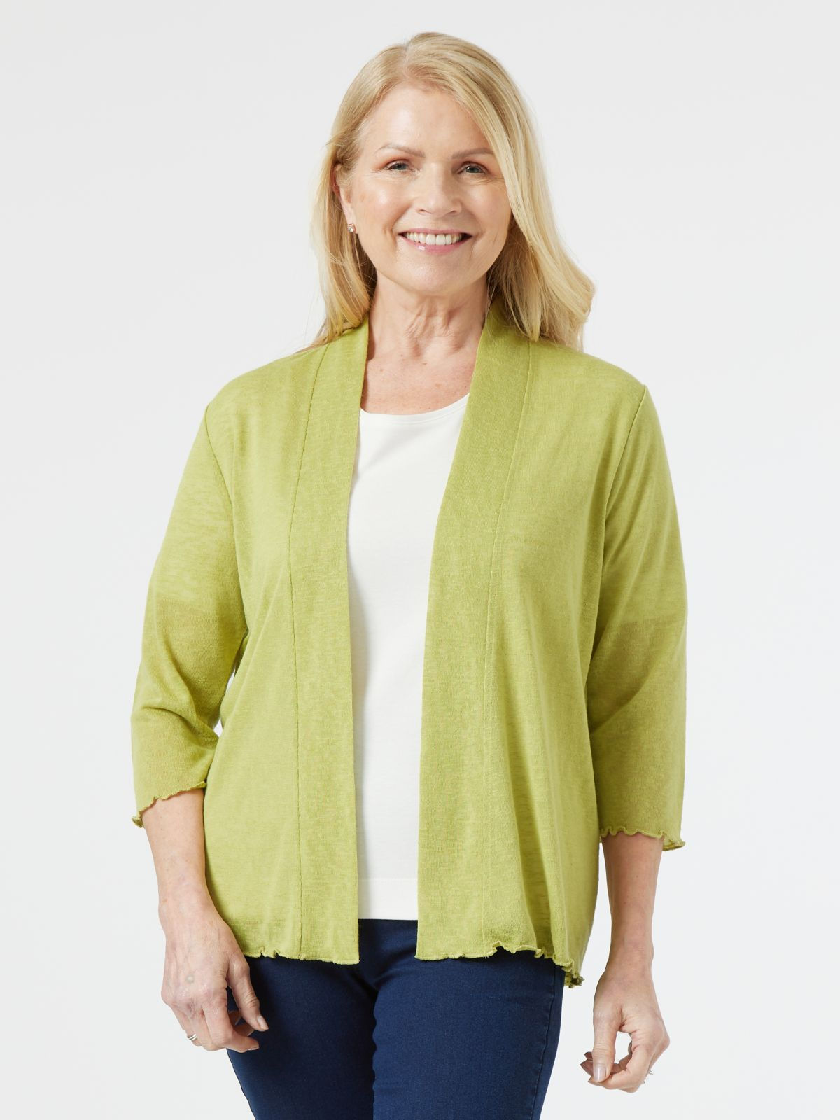 PENNY PLAIN Pistachio Green Cardigan PP-505 - Collection: ESSENTIALS