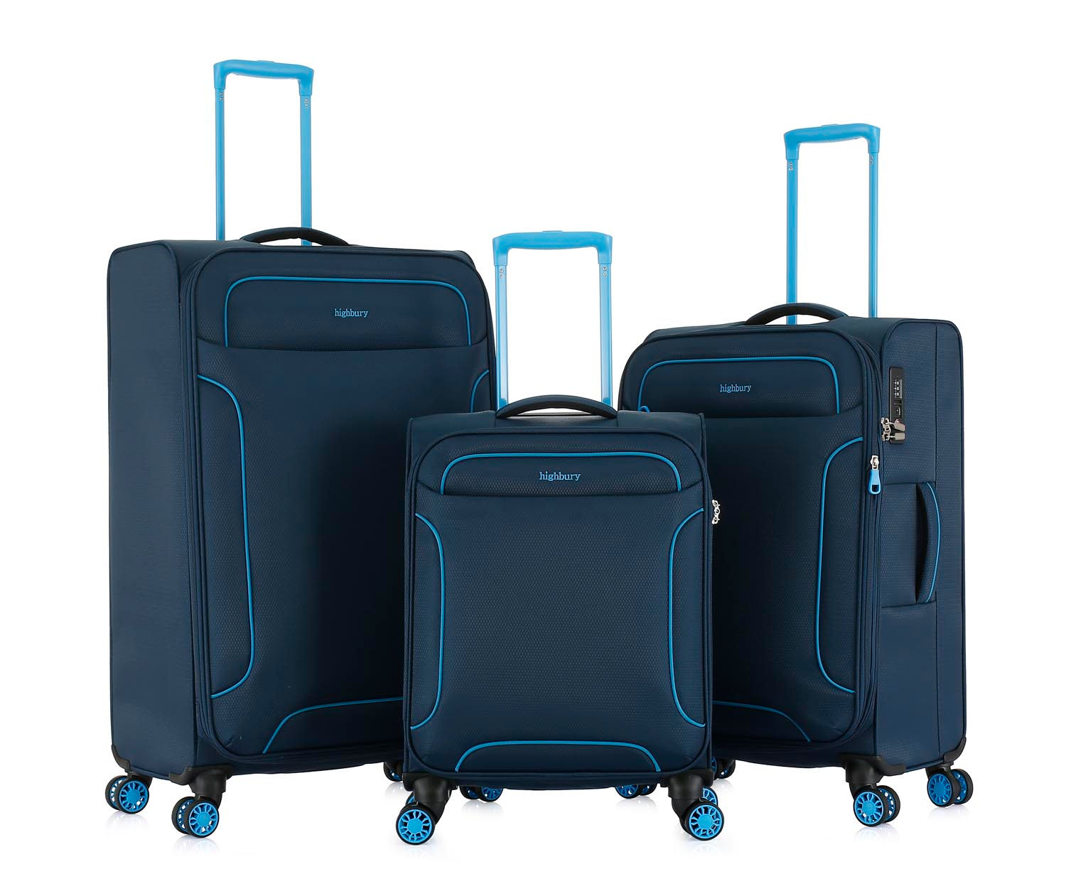 HIGHBURY Lightweight Luggage in Navy and Blue HBY-0182