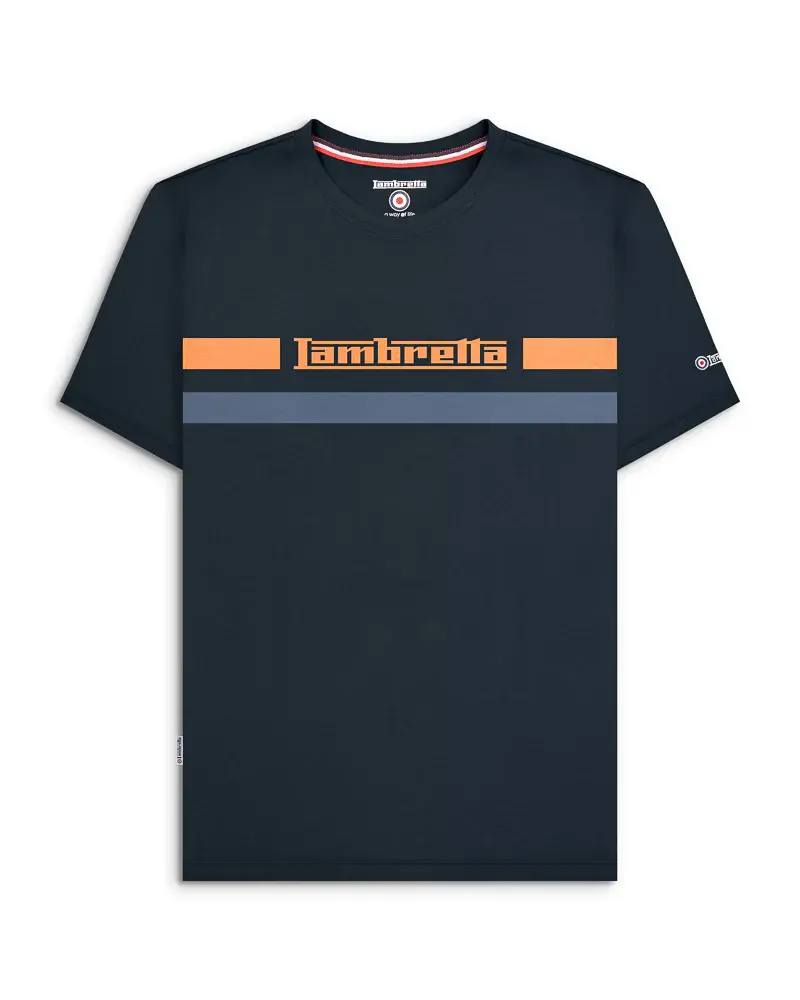 Thumbnail: Lambretta Clothing - Chest Stripe Tee in Navy (SS5010)