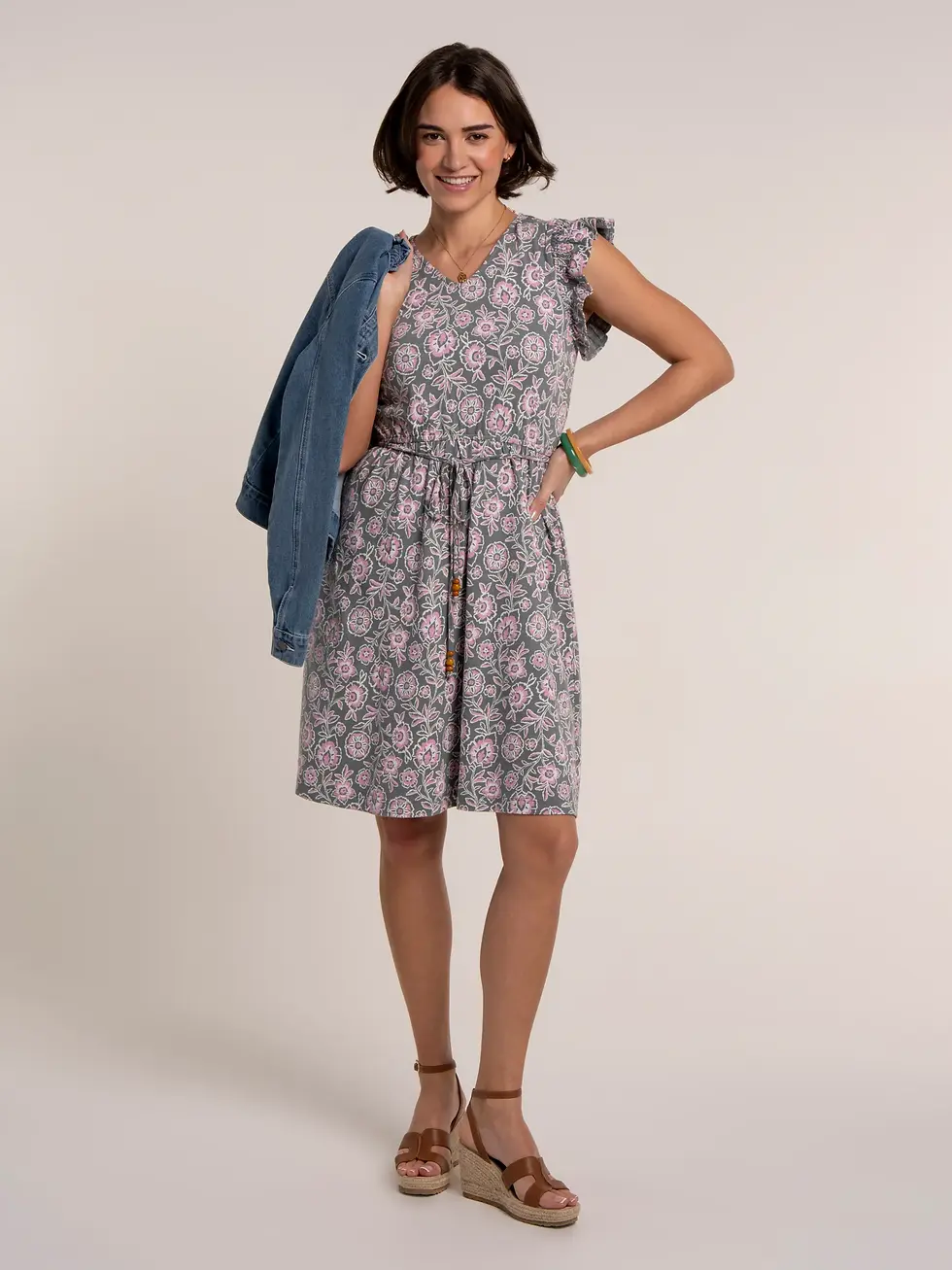 Thumbnail: BRAKEBURN Manoela Jersey Knee Length Dress