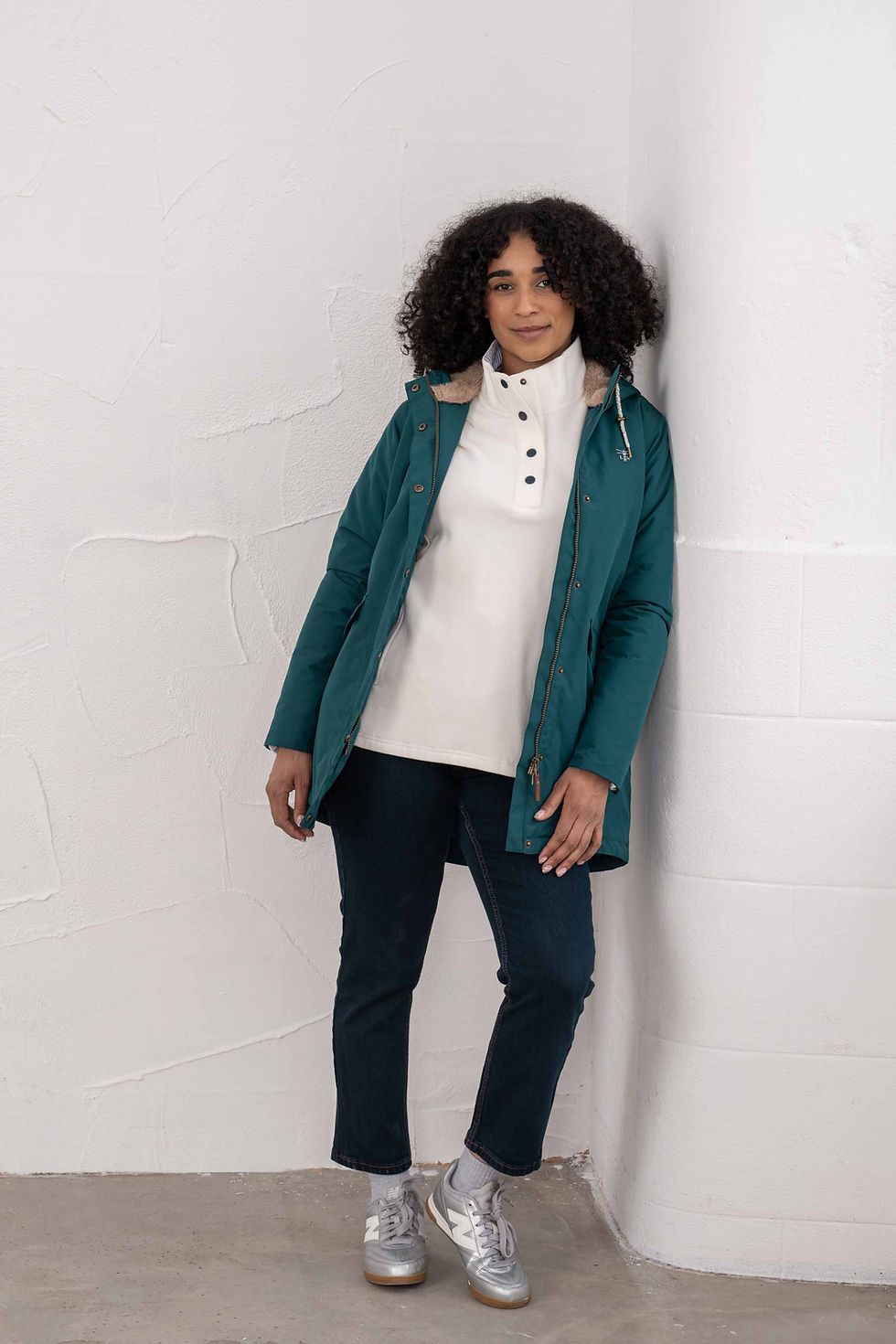 Thumbnail: Scarlet Waterproof Coat in Pine by Lighthouse Clothing