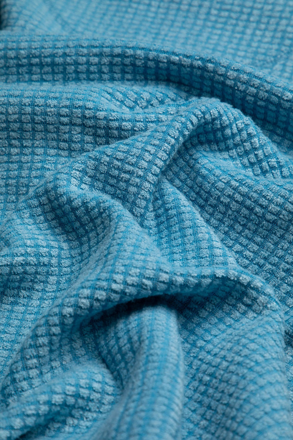Thumbnail: Weird Fish - Newark Eco 1/4 Zip Grid Fleece in Sky Blue