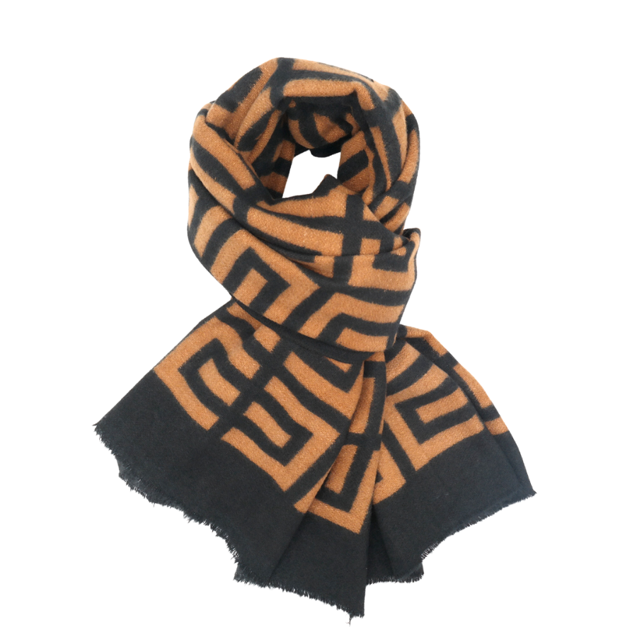 Geo Scarf in Brown by Miss Sparrow (SF050)