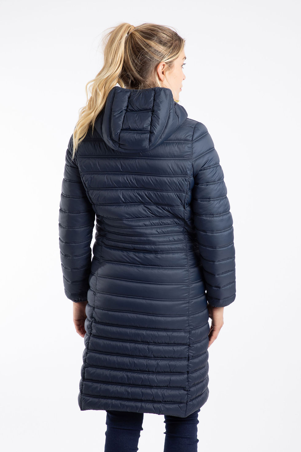 Thumbnail: Weird Fish - Ravinia Lightweight Padded Mid-Line Jacket in Navy Blue