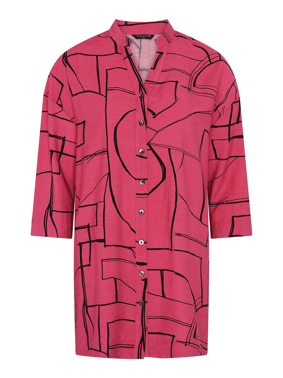 Thumbnail: VIZ-A-VIZ Linear All-over-print Shirt V25-32D