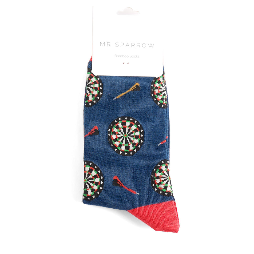 Mr Sparrow Men's Socks Dart Boards in Navy (MR075)