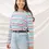 Thumbnail: Causeway Breton Top - Red Teal Stripe by Lighthouse Clothing