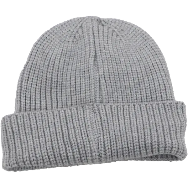 Waffle Knit Beanie Hat in Grey
