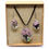 Thumbnail: Necklace - Pressed Flowers - Tree of Life in Pink