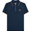 Thumbnail: Lambretta Menswear - Badge Logo Polo in Navy/Orange
