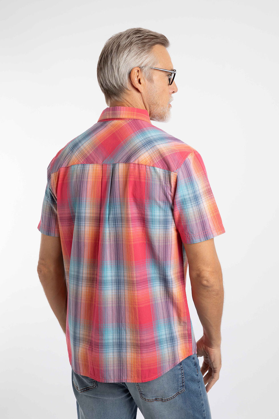 Thumbnail: Weird Fish - Judd Short Sleeve Check Shirt in Flamingo (204030)