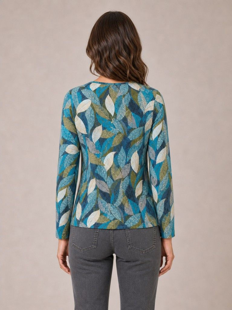 Thumbnail: TIGI Dot Leaf Print Top T27-06M