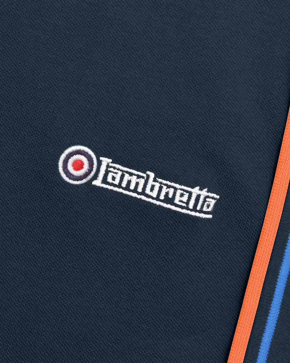 Thumbnail: Lambretta Clothing - Twin Tipped Polo in Navy (Blue/Pumpkin) - (SS1608)