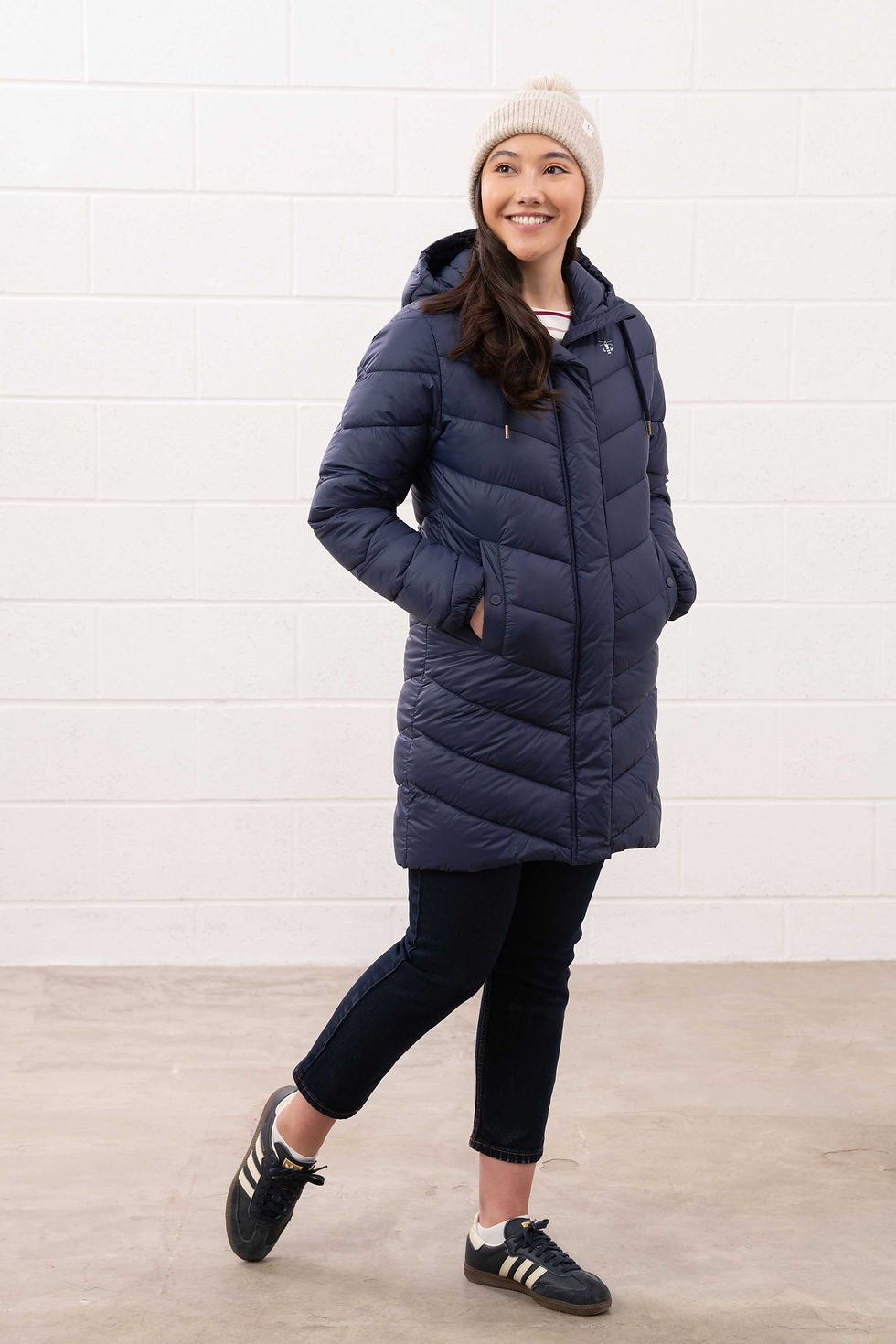 Thumbnail: Laurel Coat in Navy by Lighthouse Clothing