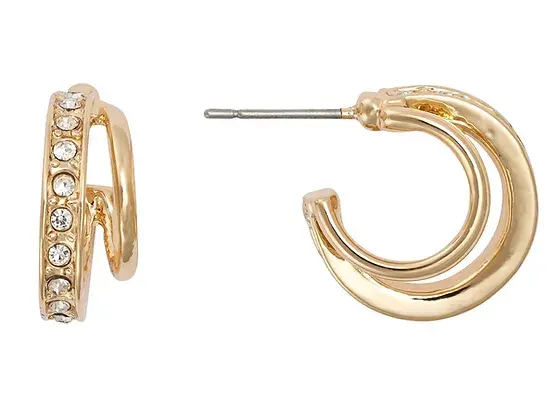 Gold Crystal Hoop Earrings from Indulgence Jewellery