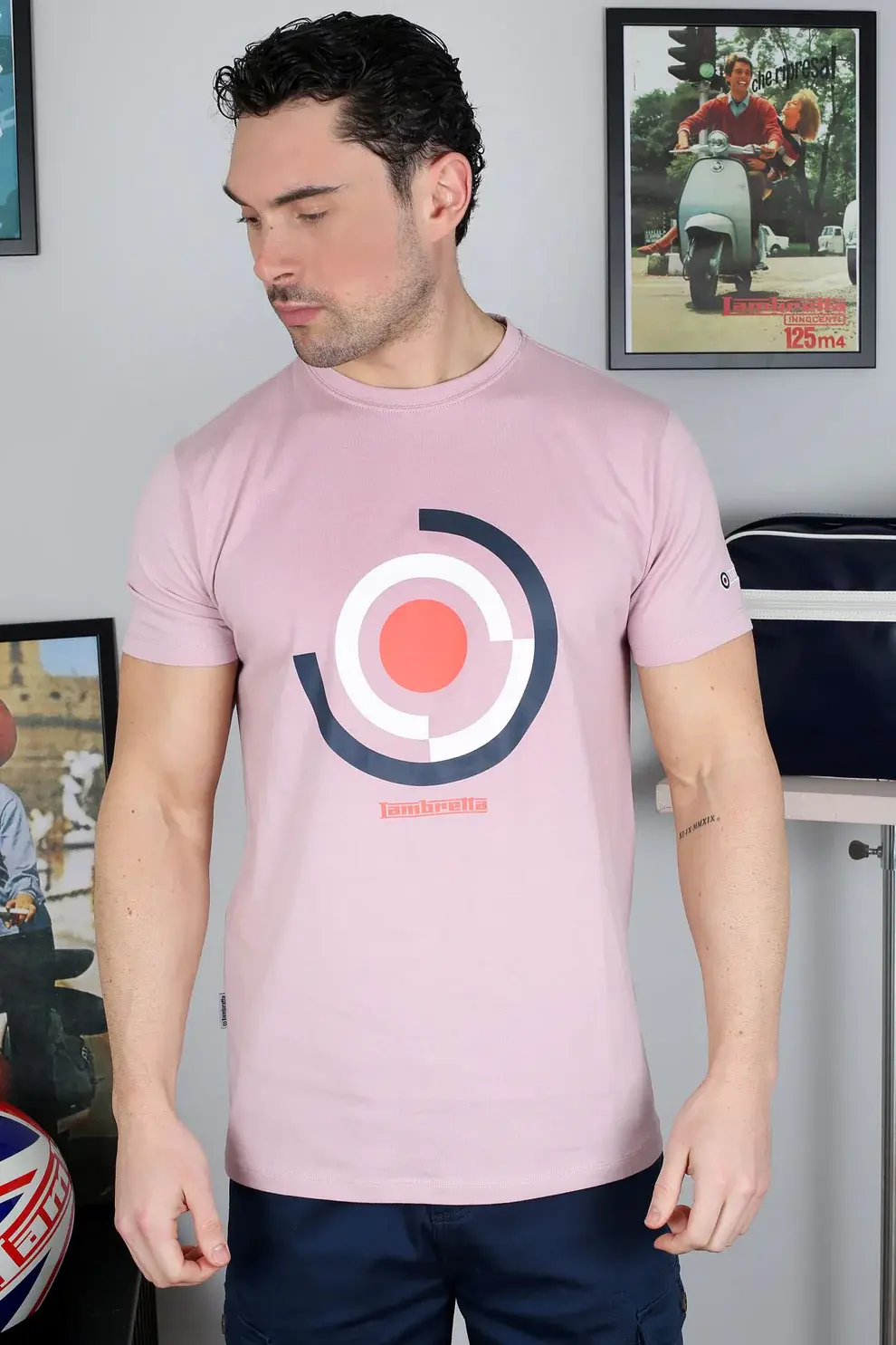 Lambretta Clothing - Target Render Tee in Dawn Pink (SS6000)