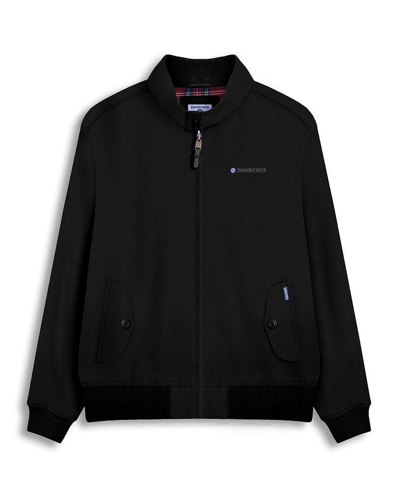 Lambretta Menswear - Showerproof Harrington Jacket in Black - Baldwins Department Stores