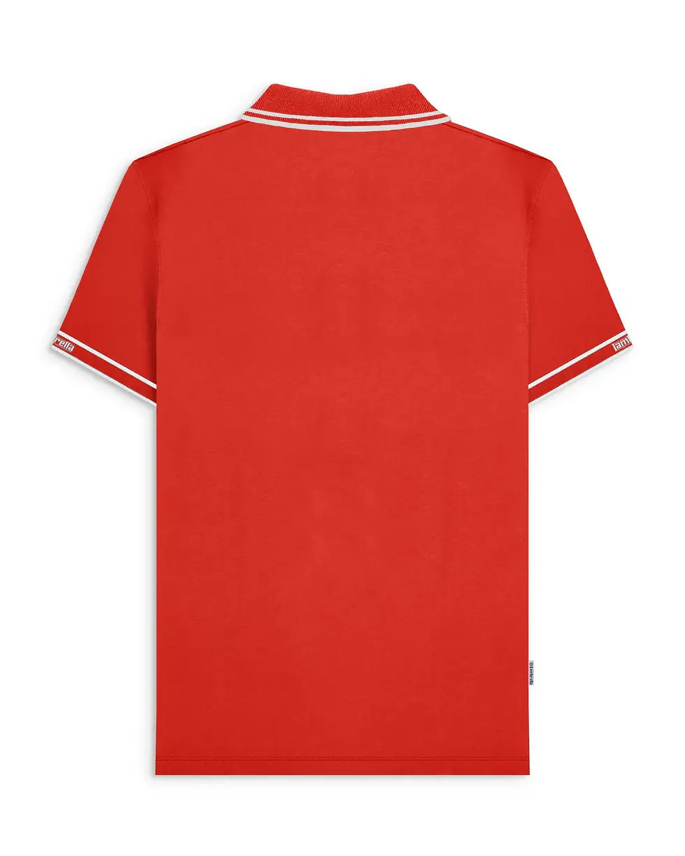 Thumbnail: Lambretta Clothing - Branded Sleeve Polo in Red (SS4016)