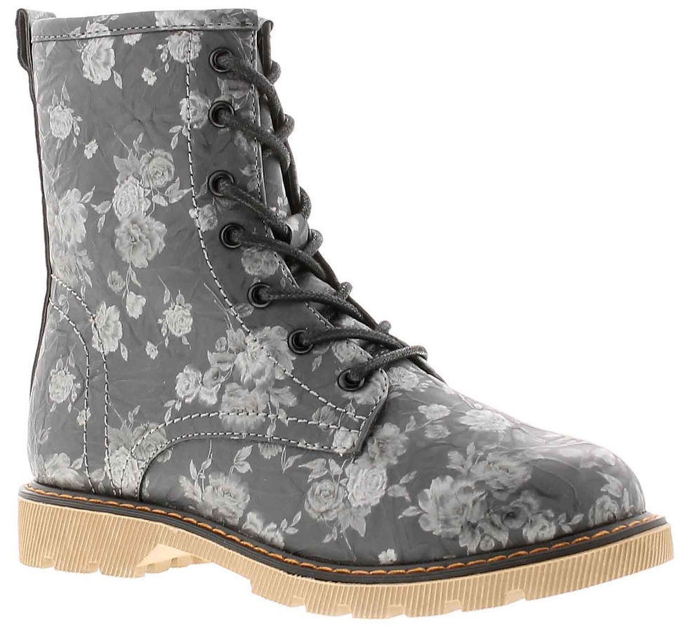Women’s Boots "Raven" in Grey Floral (A9672GRY)