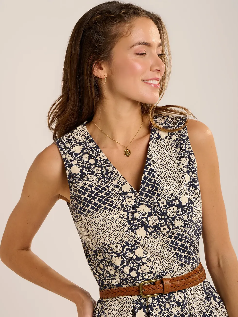 Thumbnail: BRAKEBURN Iro Jersey Knee Length Dress