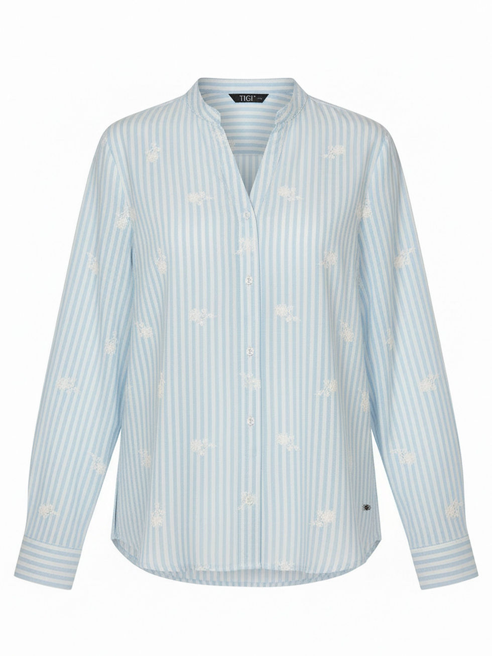 Thumbnail: TIGI Stripe And Sprig Embroidery Shirt T26-37C