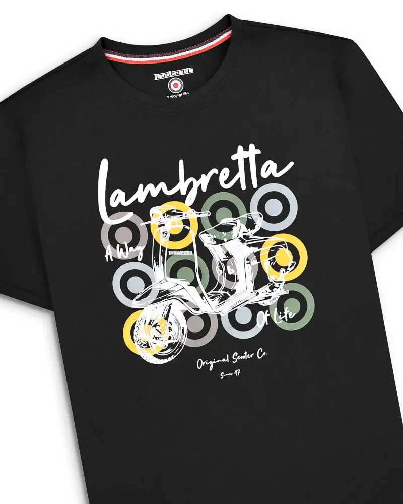 Thumbnail: Lambretta Clothing - Scooter Brand Tee in Black (SS1503)