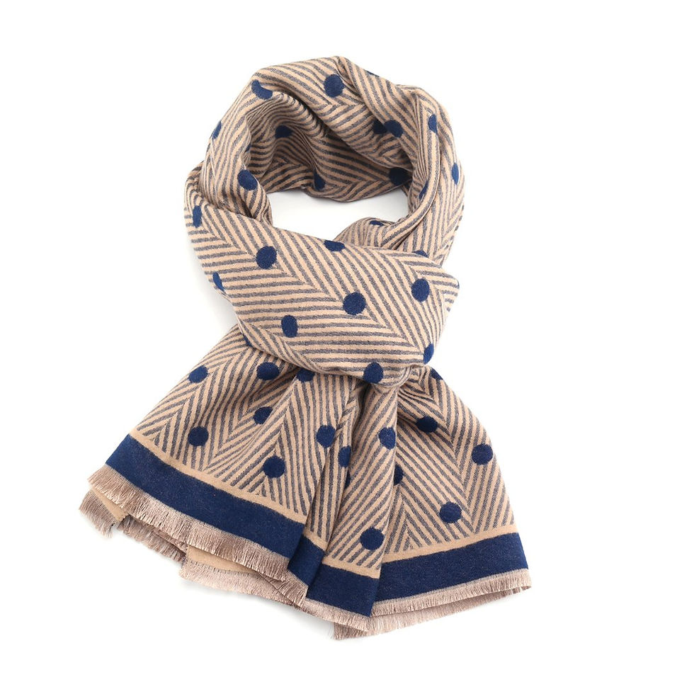 Ines Dots Scarf in Navy Miss Sparrow (SF070)