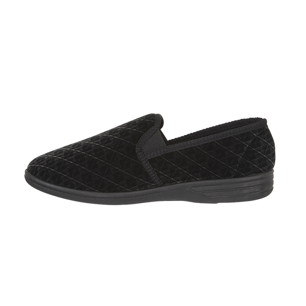 Thumbnail: Mens Slippers Frank in Black Check