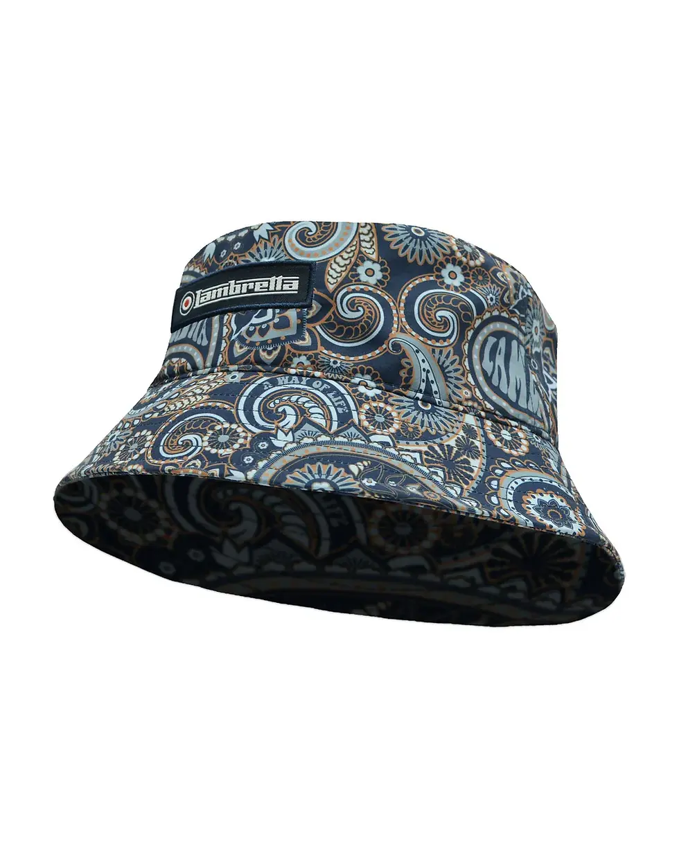 Thumbnail: Lambretta Paisley Bucket Hat in Navy (SS1036)